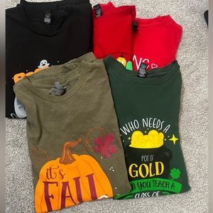 Set of 5 Teacher Tees